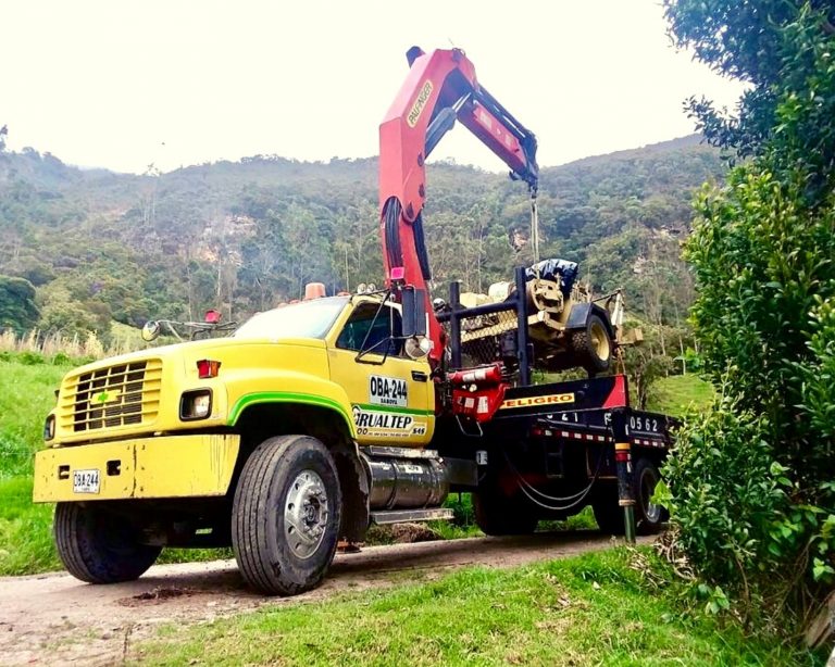 transporte camión grúa
